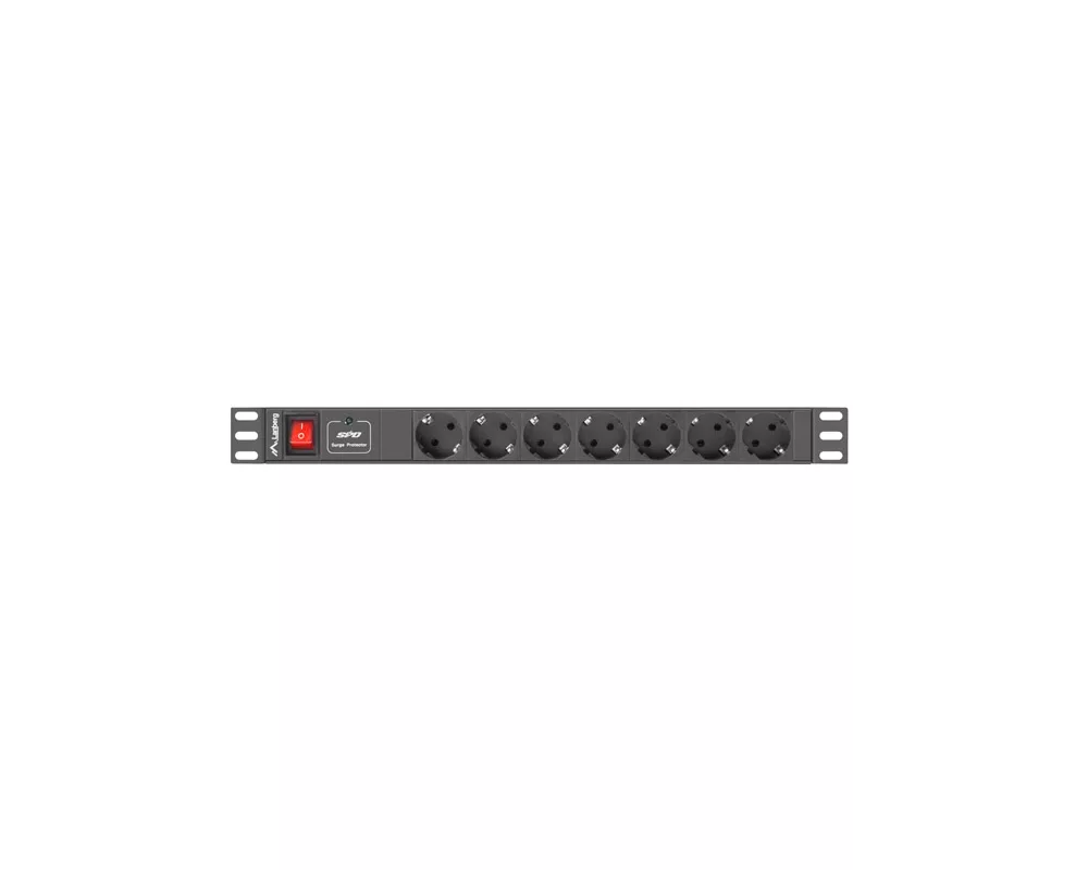 Електрически филтър Lanberg power distribution unit (PDU) 19"1U 16A 7 SOCKETS SCHUKO 2M 2
