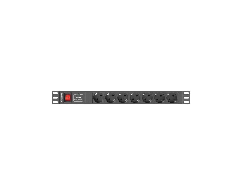 Електрически филтър Lanberg power distribution unit (PDU) 19"1U 16A 7 SOCKETS SCHUKO 2M 2