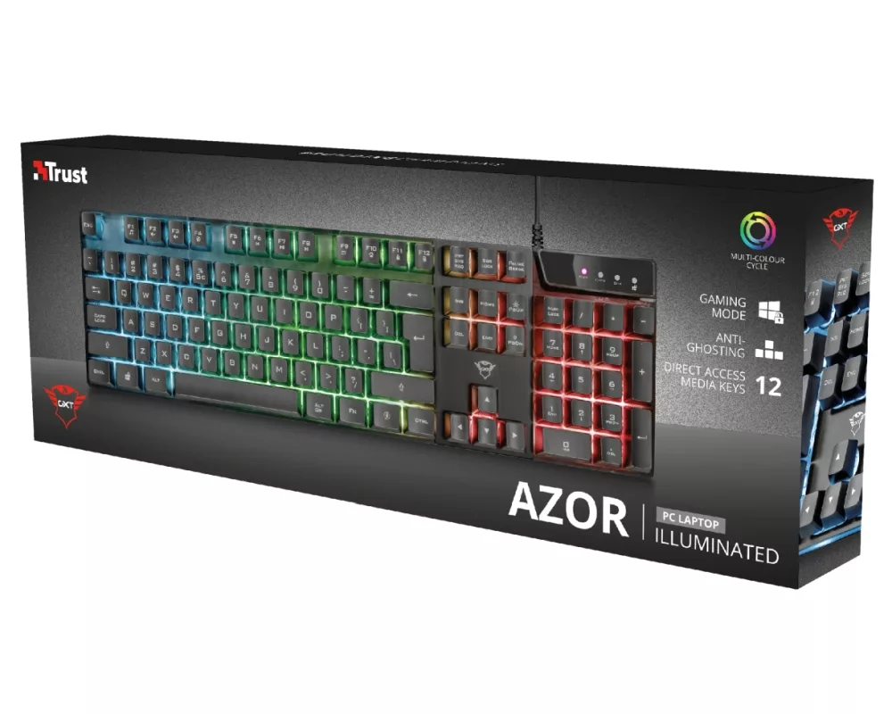 Клавиатура Trust GXT 835 Azor Gaming Keyboard US 7