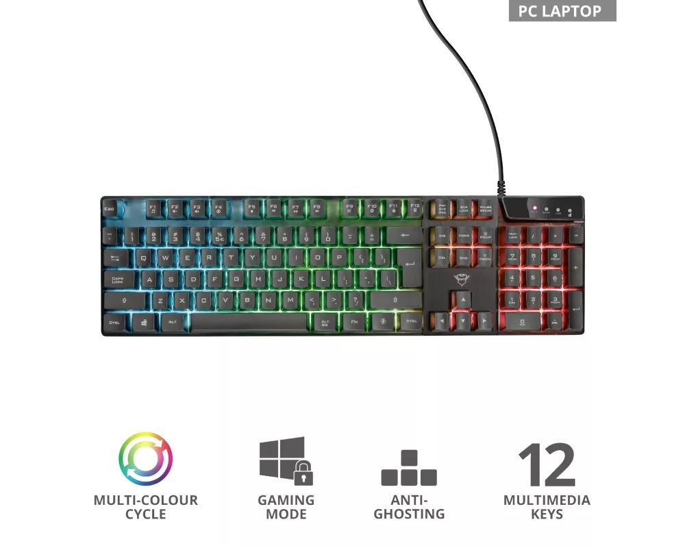 Клавиатура Trust GXT 835 Azor Gaming Keyboard US 6