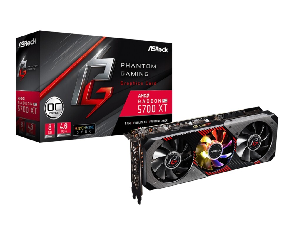 Видеокарта ASRock Radeon RX 5700 XT Phantom Gaming D OC 8GB GDDR6 2