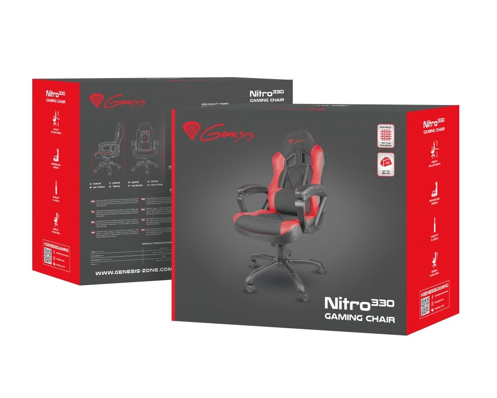 Геймърски стол Genesis Gaming Chair Nitro 330 Black-Red (Sx33) 3