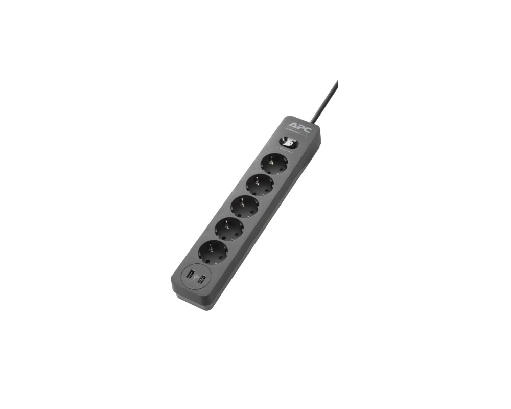 Електрически филтър APC Essential SurgeArrest 5 Outlet 2 USB Ports Black 230V Germany 3