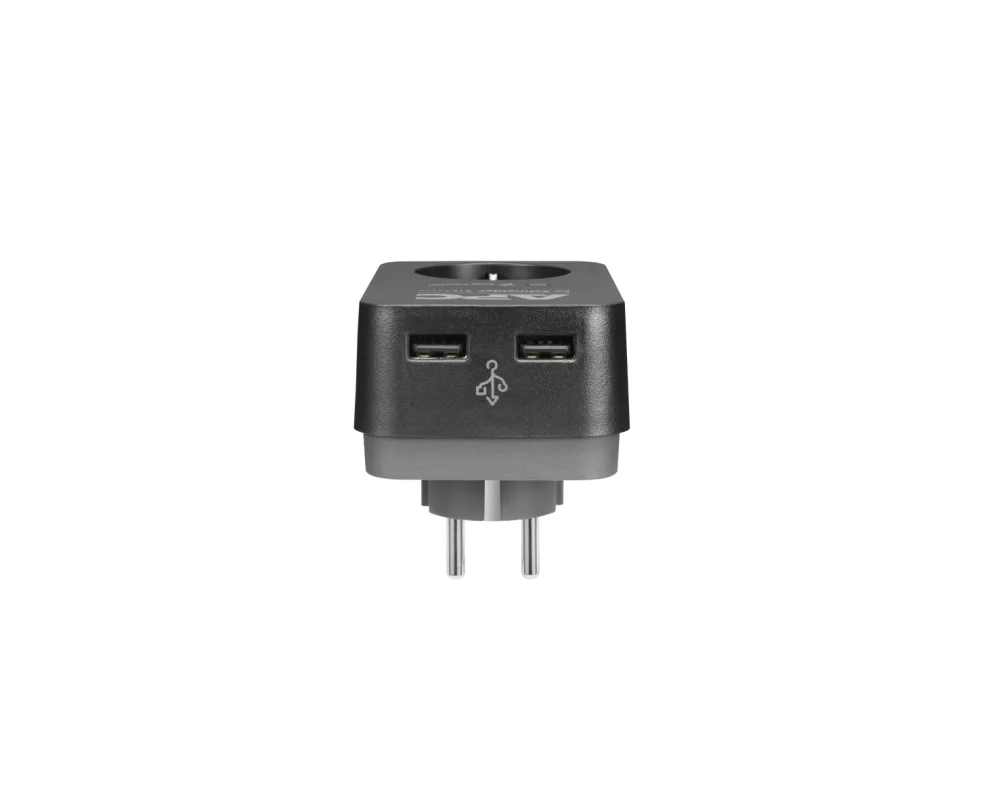 Електрически филтър APC Essential SurgeArrest 1 Outlet 2 USB Ports Black 230V Germany 3