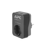 <span>Електрически филтър</span> APC Essential SurgeArrest 1 Outlet 2 USB Ports Black 230V Germany <span class='catalog-num-in-name'>PME1WU2B-GR</span> - 