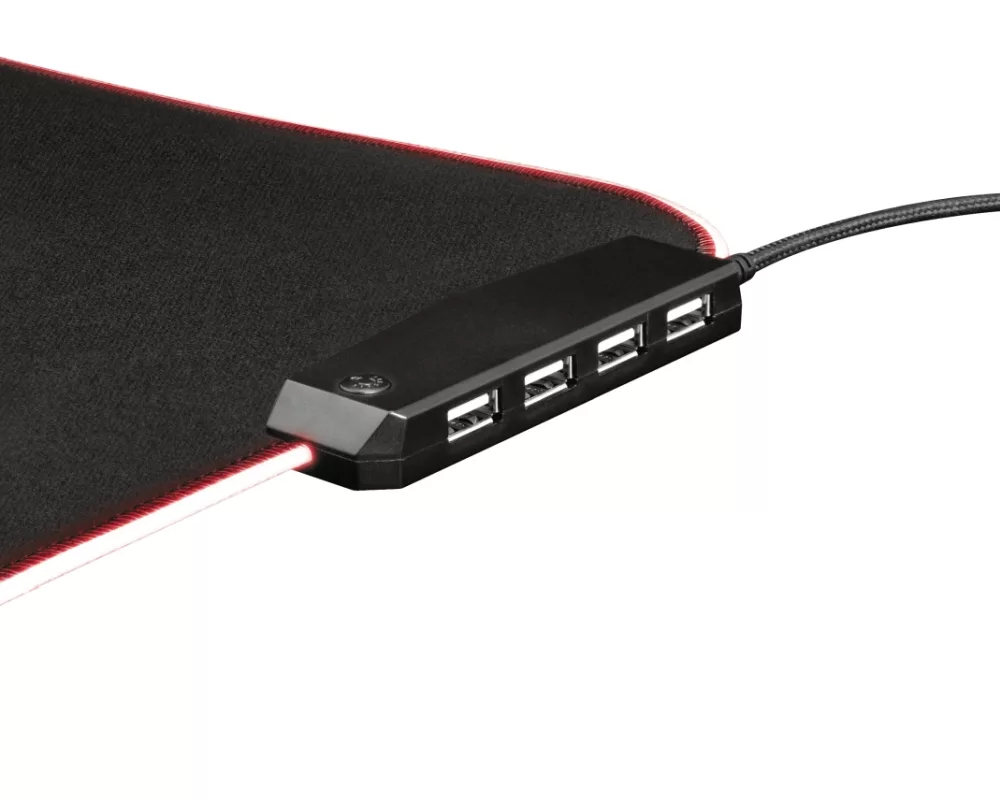Пад за мишка TRUST GXT 765 Glide-Flex XXL RGB Flexible Mouse Pad HUB 6
