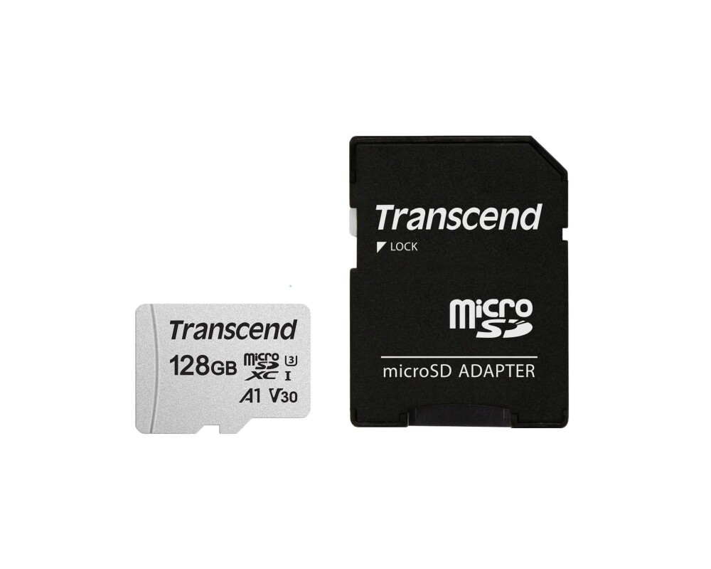 Флаш карта 128GB Transcend U3 V30 A1 microSDXC Class10 with Adapter read up to 95MBs 45MB 4