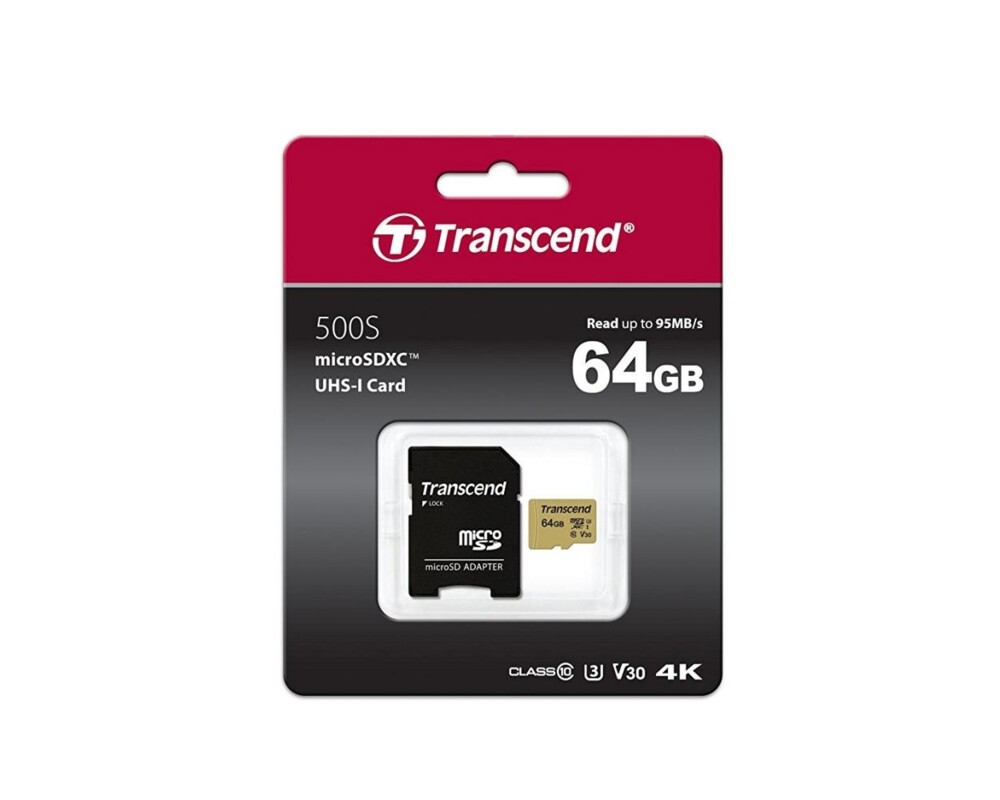 Флаш карта TRANSCEND 64GB UHS-I U1 microSD with adapter SD 4