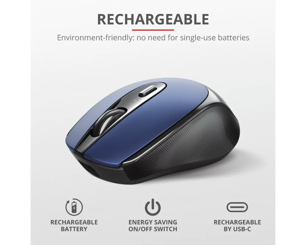 Мишка TRUST Zaya Wireless Rechargeable Mouse Blue 7