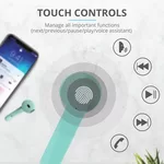 Слушалки TRUST Primo Touch Bluetooth Earphones Mint 9