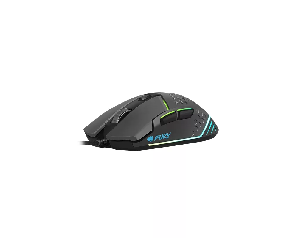 Мишка Fury Gaming Mouse Battler 6400 DPI Optical With Software Black 4