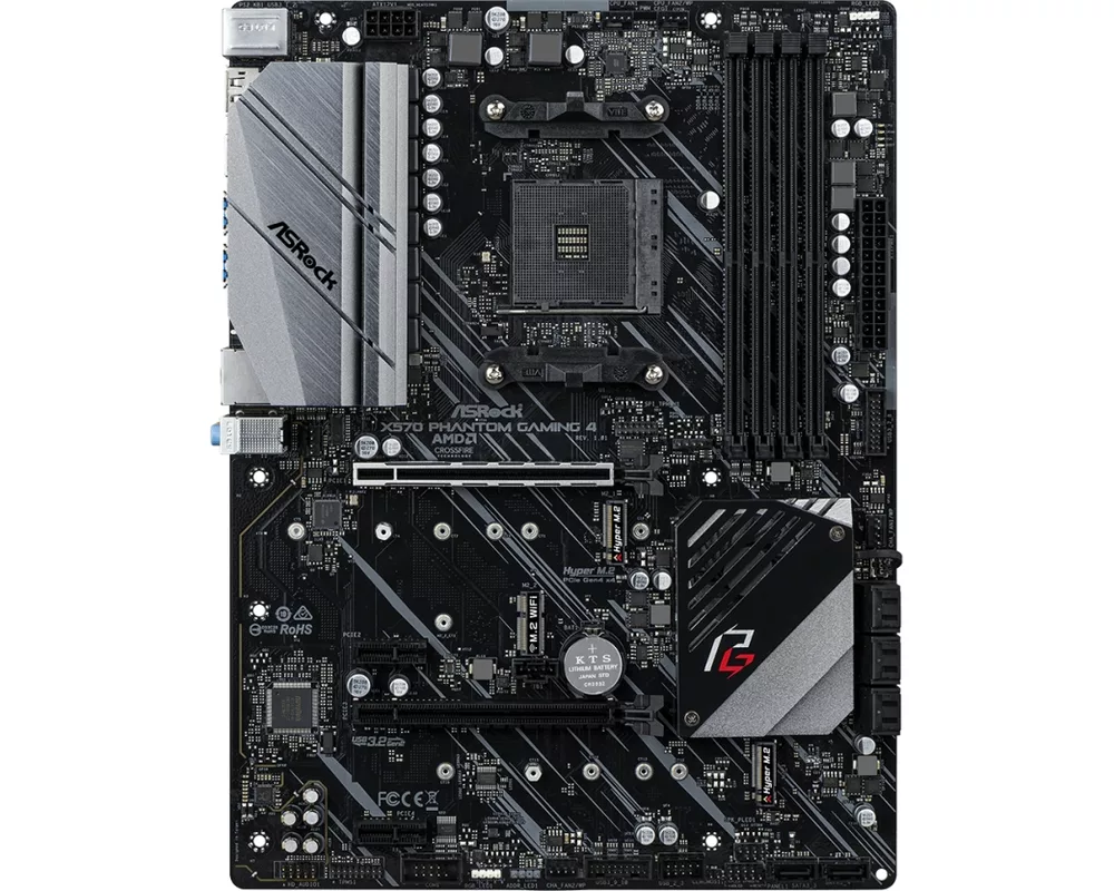 Дънна платка ASROCK X570 Phantom Gaming 4, socket AM4, RGB Polychrome, PCIE 4.0 5