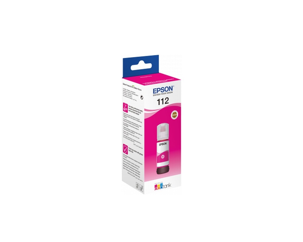 Мастило EPSON 2LB 112 EcoTank Pigment Magenta ink bottle 2