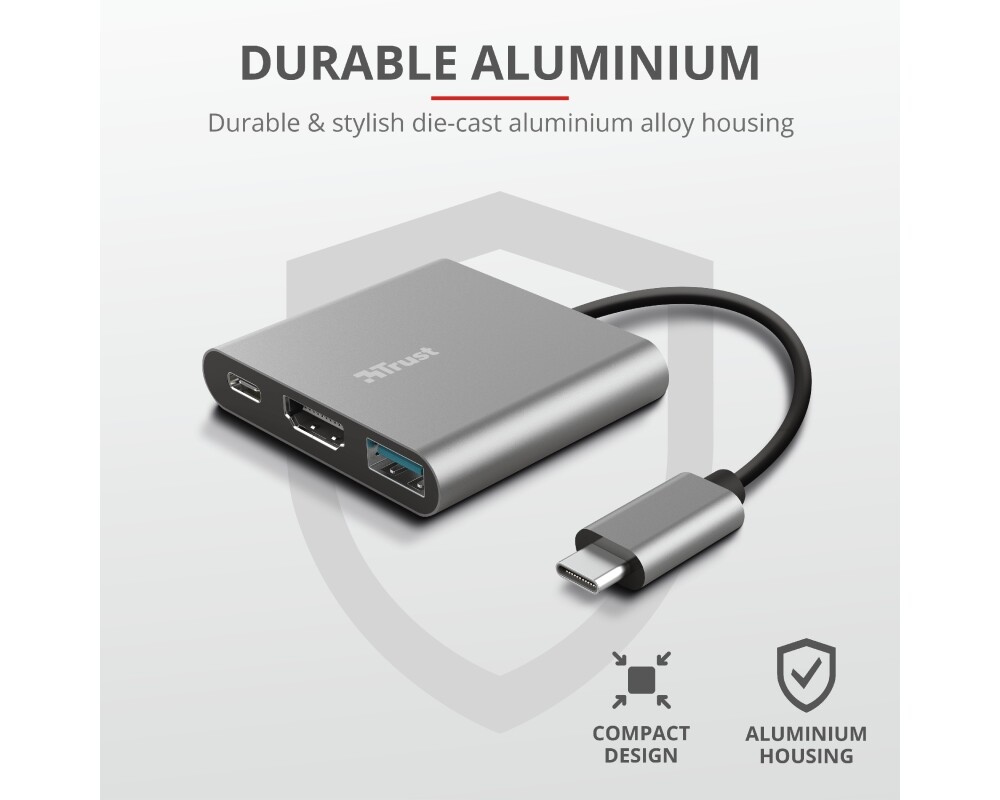 Адаптери TRUST Dalyx 3-IN-1 USB-C Adapter 8