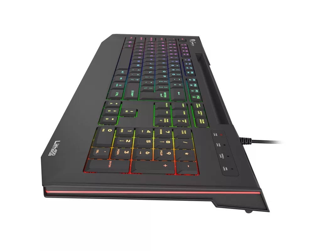 Клавиатура Genesis Gaming Keyboard Lith 400 RGB US Layout RGB Backlight X-Scissor Slim 6