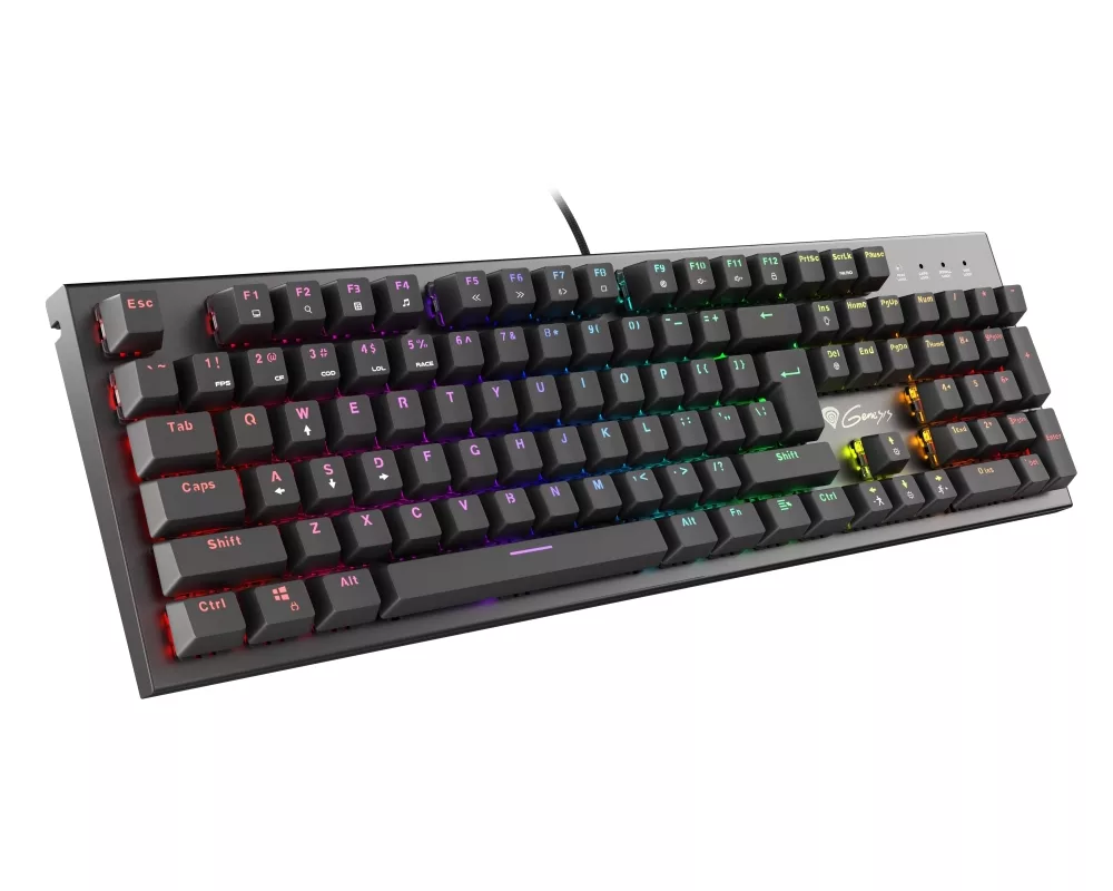 Клавиатура Genesis Mechanical Gaming Keyboard Thor 300 RGB US Layout RGB Backlight Red Switch Software 5