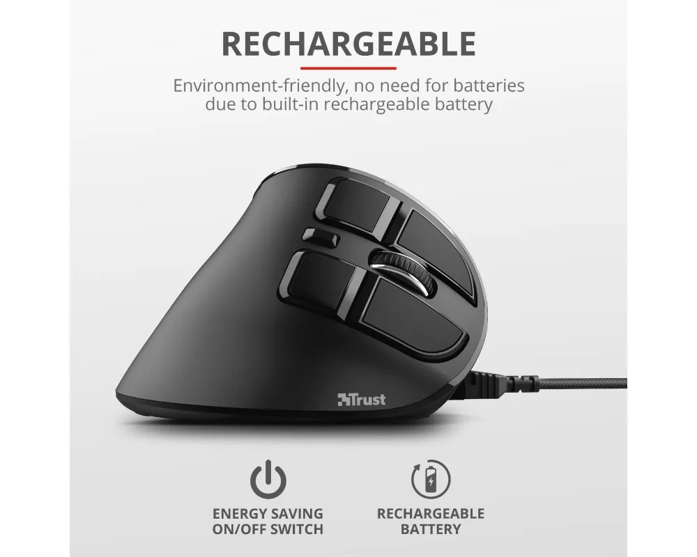 Мишка TRUST Voxx Ergonomic Wireless Rechargeable Mouse 11