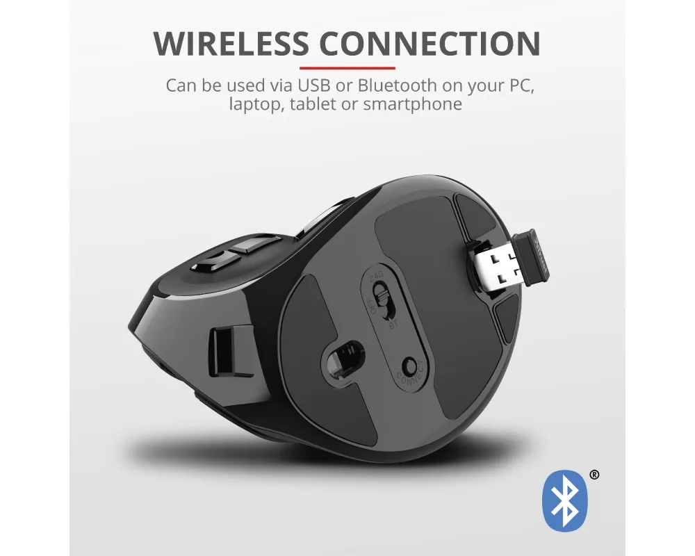 Мишка TRUST Voxx Ergonomic Wireless Rechargeable Mouse 10