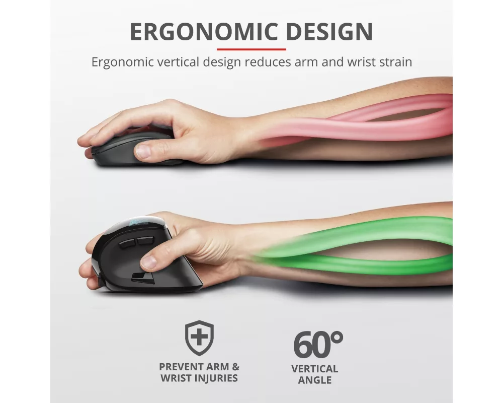 Мишка TRUST Voxx Ergonomic Wireless Rechargeable Mouse 9