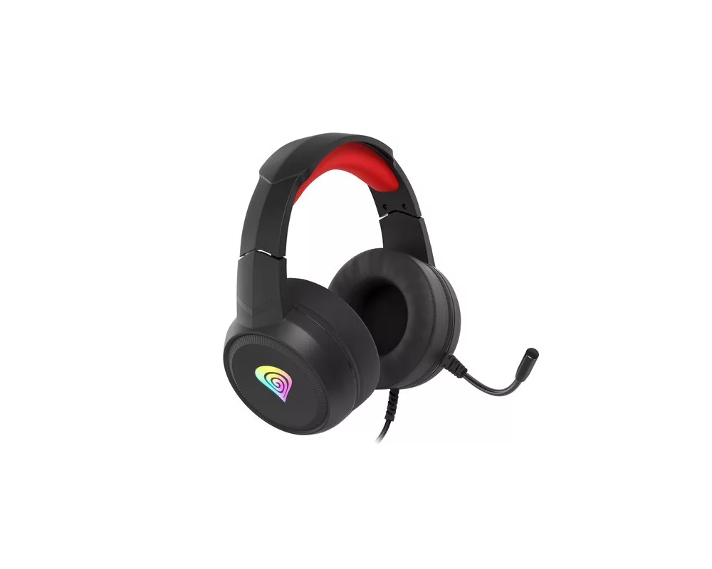 Слушалки Геймърски с микрофон Genesis Headset Neon 200 RGB Black-Red NSG-1609 4