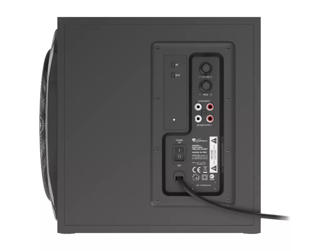 Тонколони Genesis Speakers Helium 610BT 60W Rms 2.1 Black Wired Remote Control 5