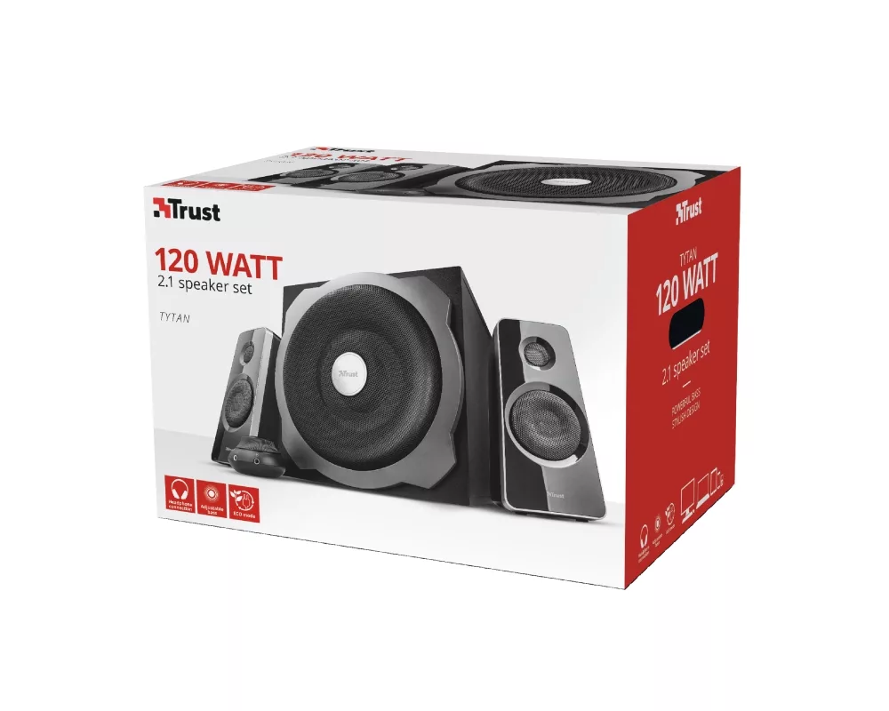 Тонколони TRUST Tytan 2.1 Subwoofer Speaker Set - black 5
