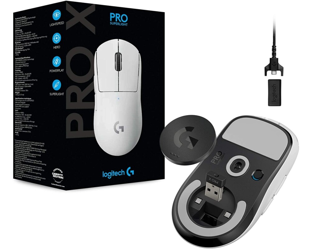 Мишка Геймърска мишка Logitech G Pro X Superlight Wireless, Бяла 4