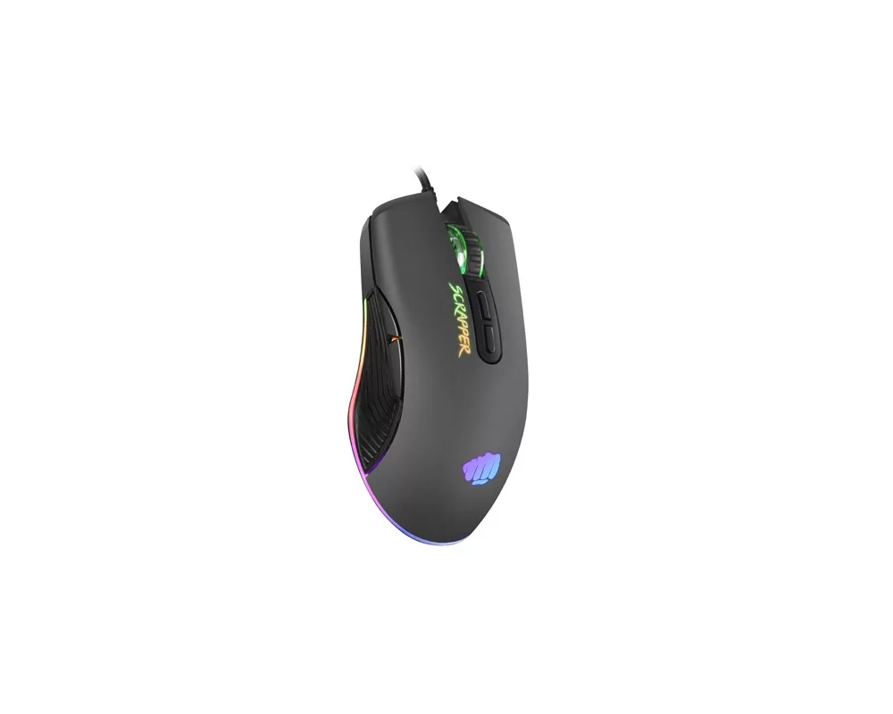 Мишка Fury Gaming Mouse Scrapper 6400DPI Optical With Software RGB Backlight 2