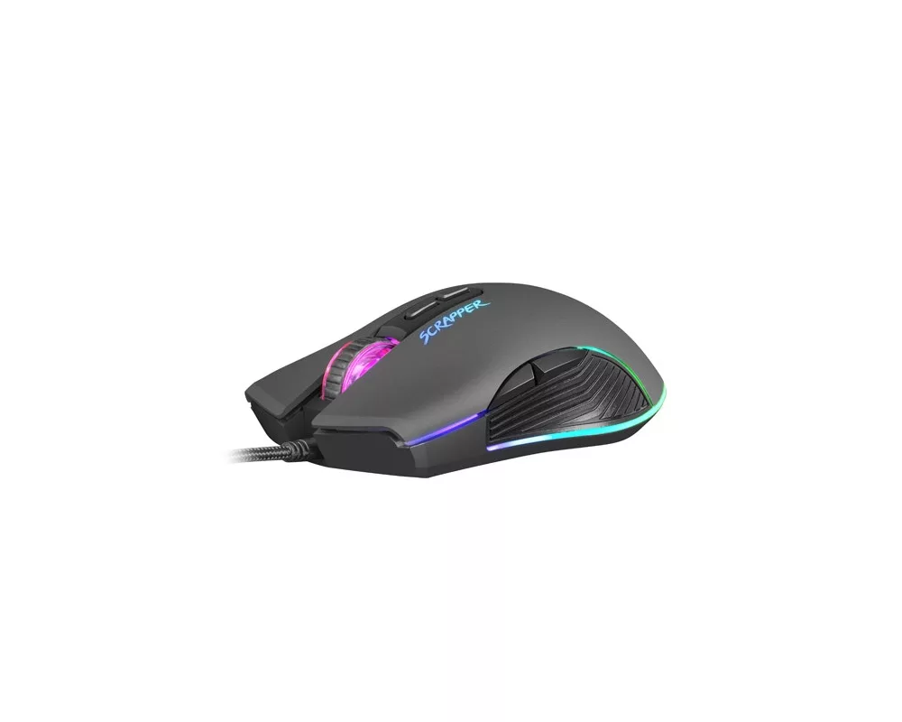 Мишка Fury Gaming Mouse Scrapper 6400DPI Optical With Software RGB Backlight 3