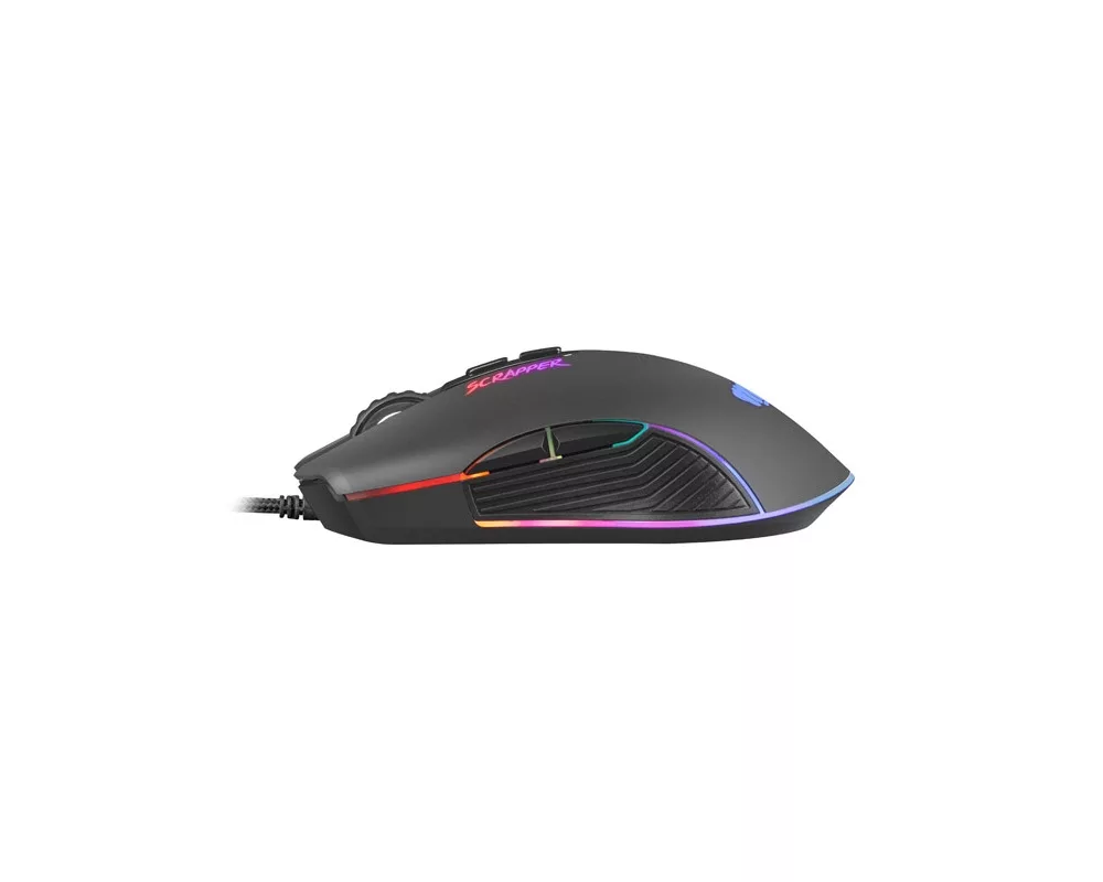 Мишка Fury Gaming Mouse Scrapper 6400DPI Optical With Software RGB Backlight 5