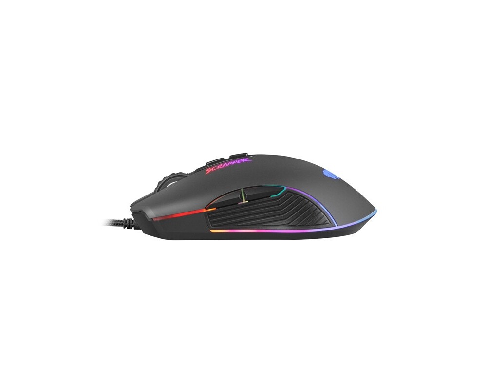 Мишка Fury Gaming Mouse Scrapper 6400DPI Optical With Software RGB Backlight 5
