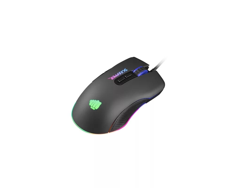 Мишка Fury Gaming Mouse Scrapper 6400DPI Optical With Software RGB Backlight 4