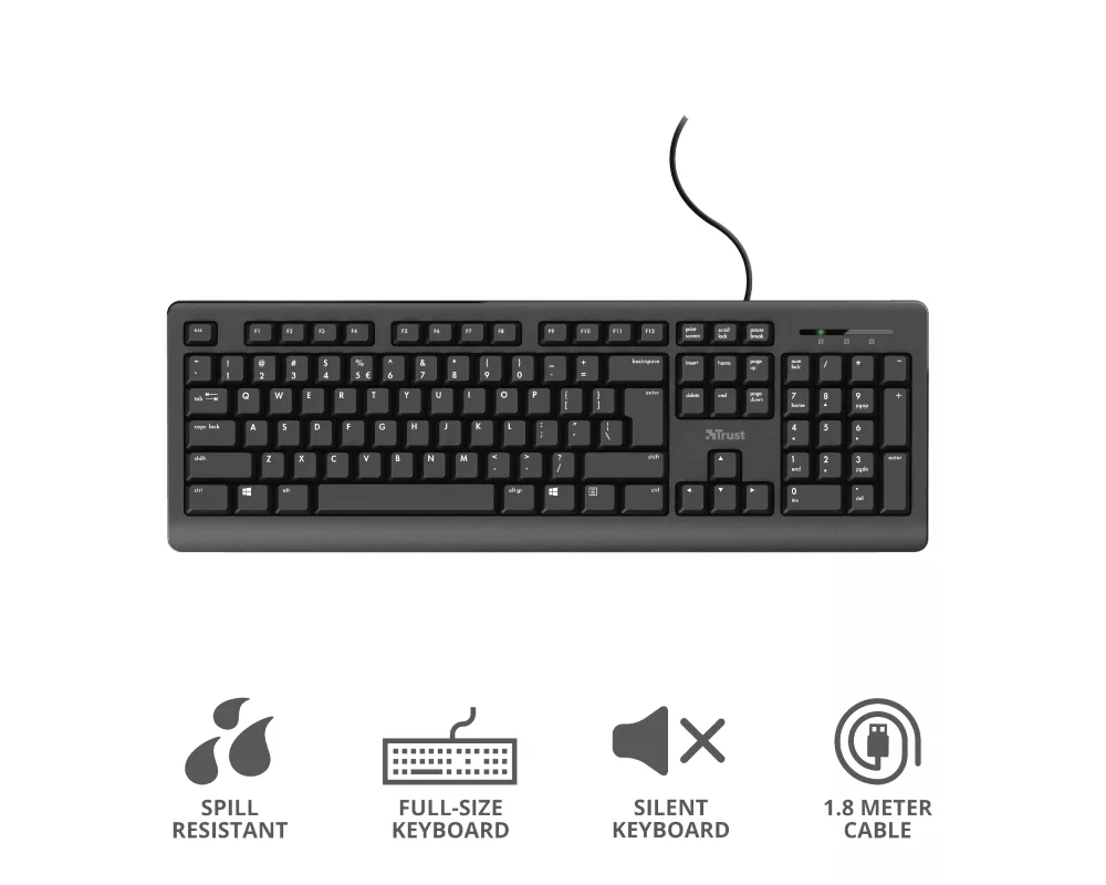 Клавиатура TRUST Primo Keyboard BG layout 5