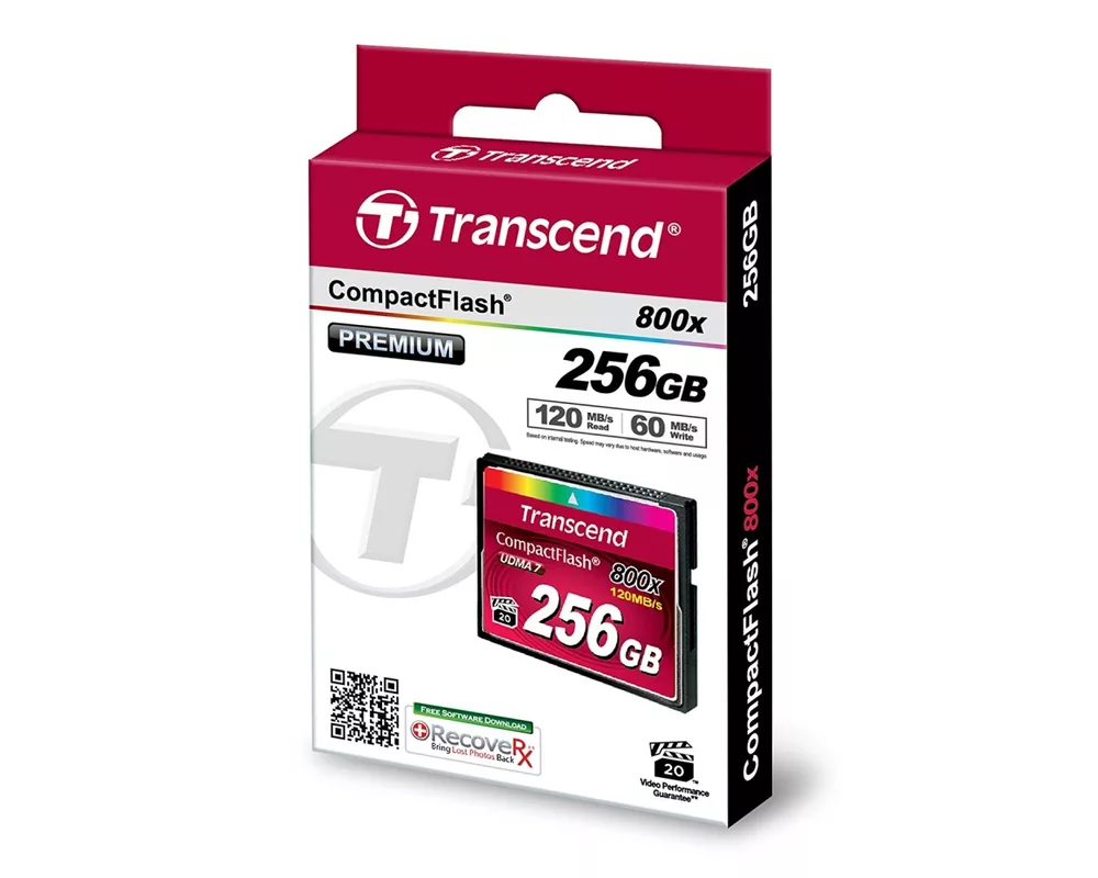 Флаш карта Transcend 256GB CF Card (800x) 4