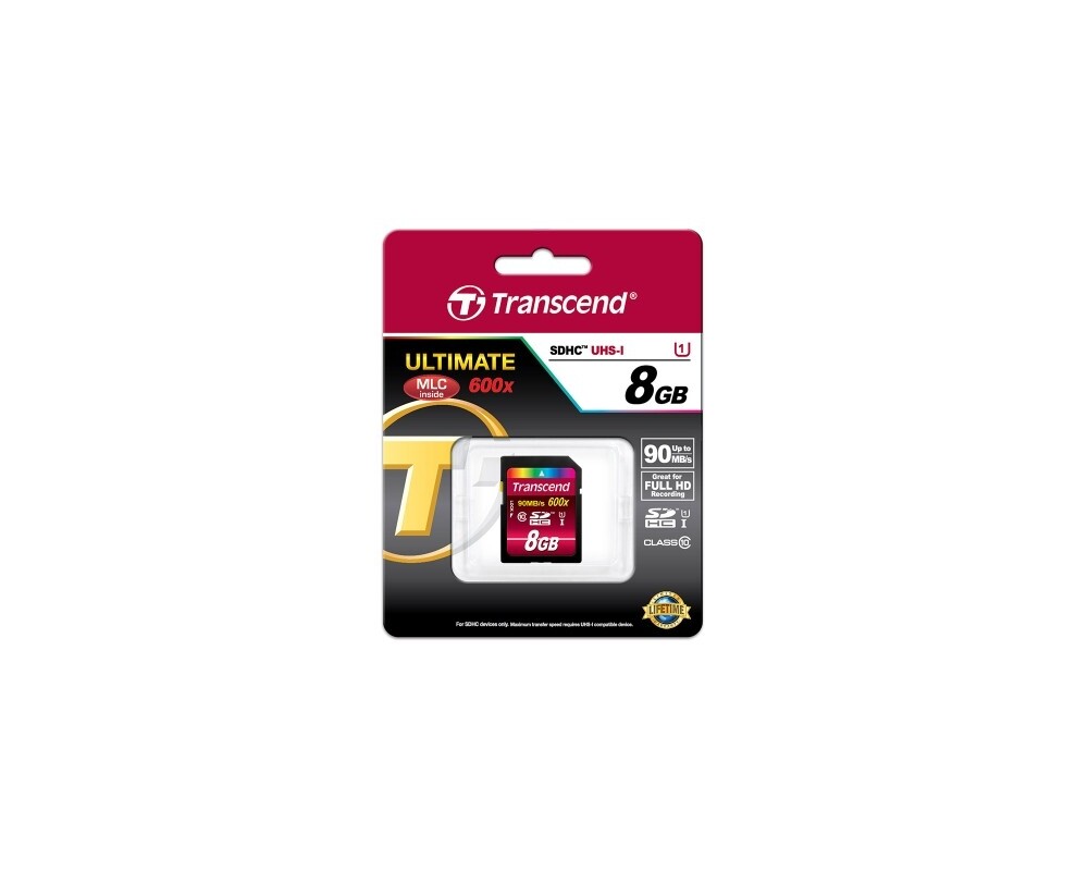 Флаш карта Transcend 8GB SDHC UHS-I Ultimate (Class10) 2
