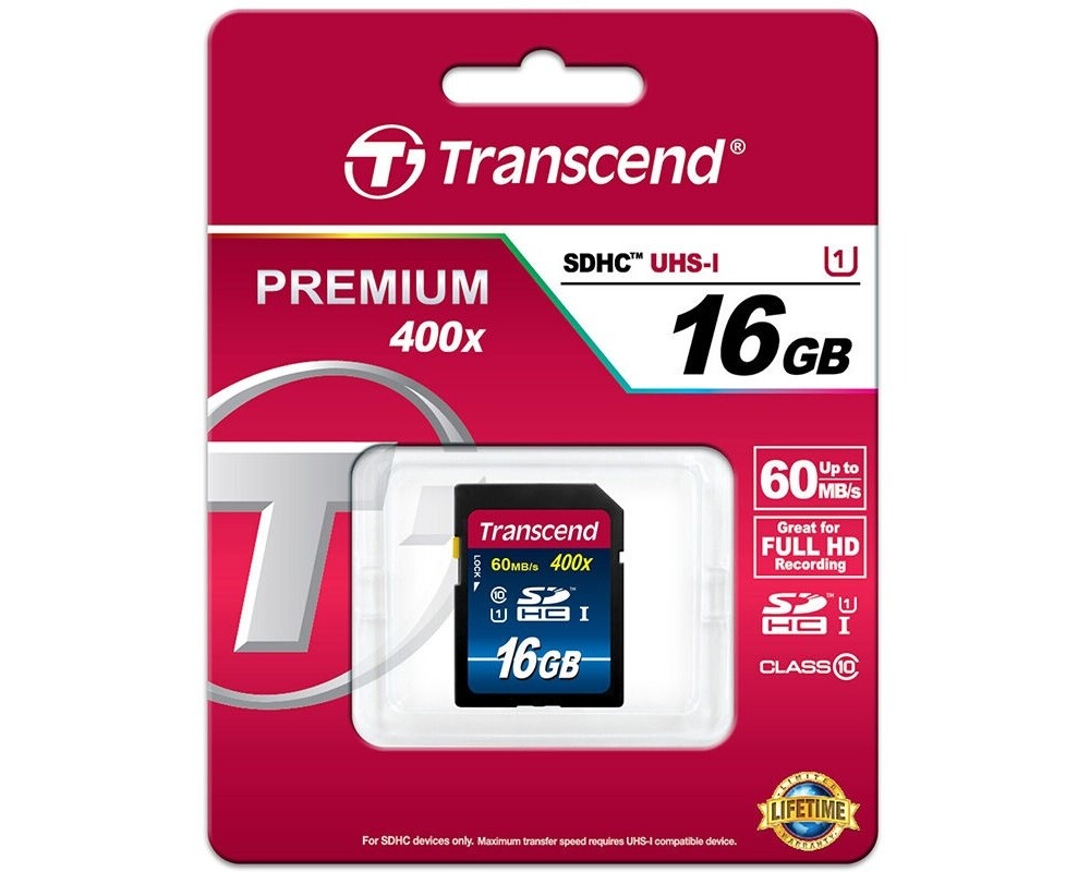 Флаш карта Transcend 16GB SDHC UHS-I Premium (Class 10) 2