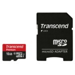 <span>Флаш карта</span> Transcend 16GB micro SDHC UHS-I Premium (with adapter <span class='catalog-num-in-name'>TS16GUSDU1</span> - 