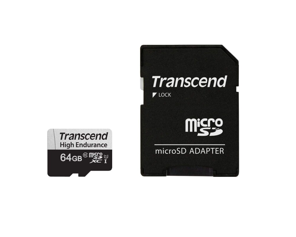 Флаш карта Transcend 64GB micro SD w/ adapter U1 3