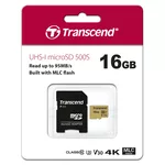Флаш карта Transcend 16GB micro SD UHS-I U3 (with adapter) 2