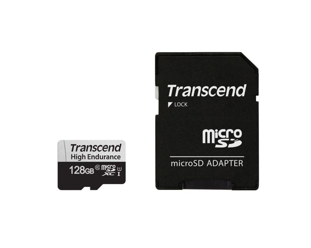 Флаш карта Transcend 128GB micro SD w/ adapter U1 3
