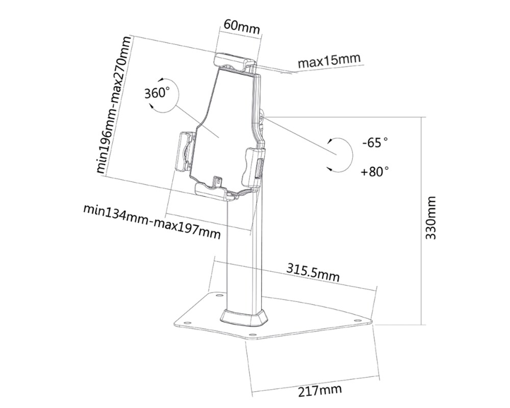 Стойка Neomounts Tablet & Smartphone Arm (universel for all tablets & smartphones) 3