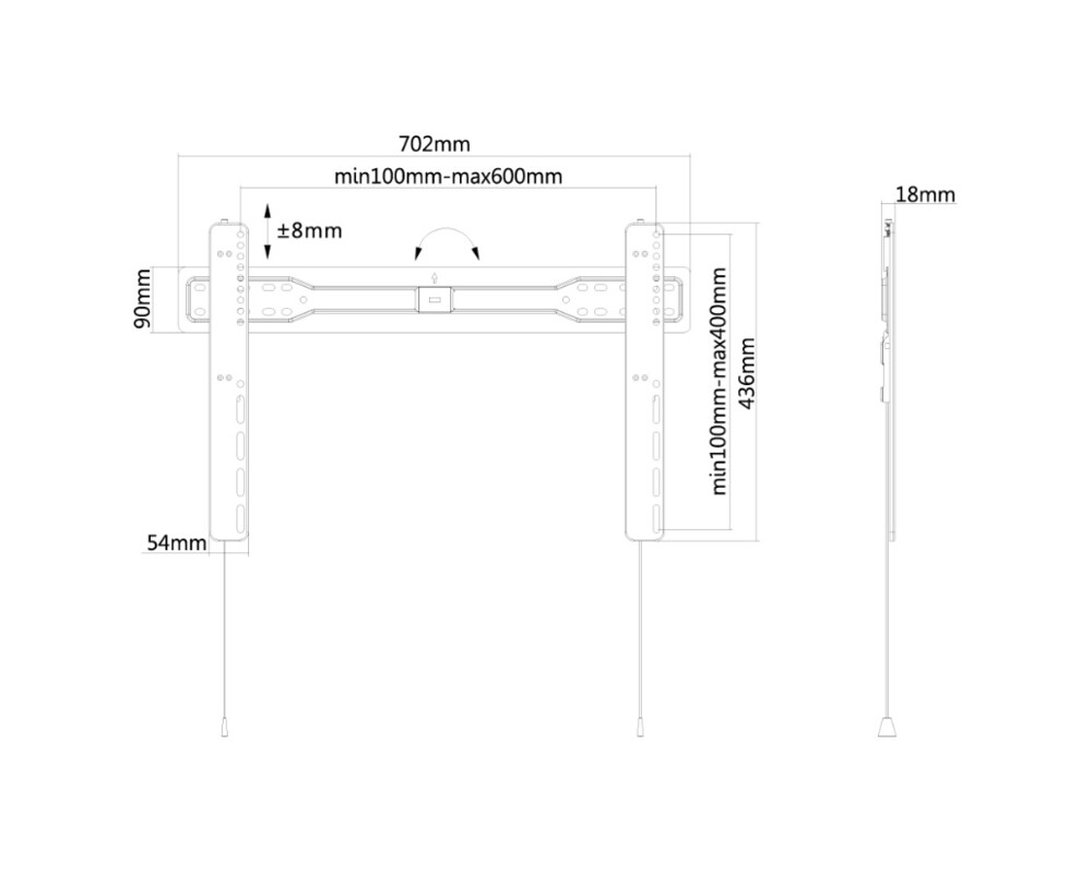 Стойка NewStar Flat Screen Wall Mount (fixed) 3