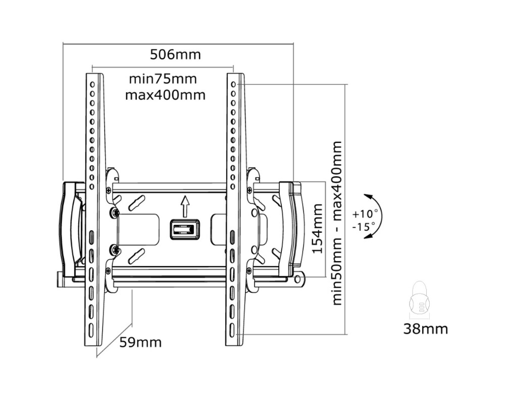Стойка Neomounts by NewStar, Регулируема, 23"-60", 50 кг 4