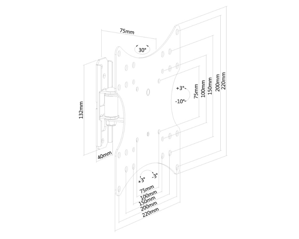 Стойка Neomounts Flat Screen Wall Mount (1 pivot & tiltable) 3