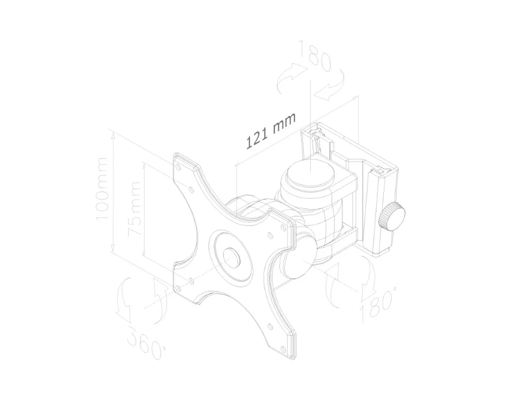 Стойка Neomounts Flat Screen Wall Mount (2 pivots & tiltable) 3