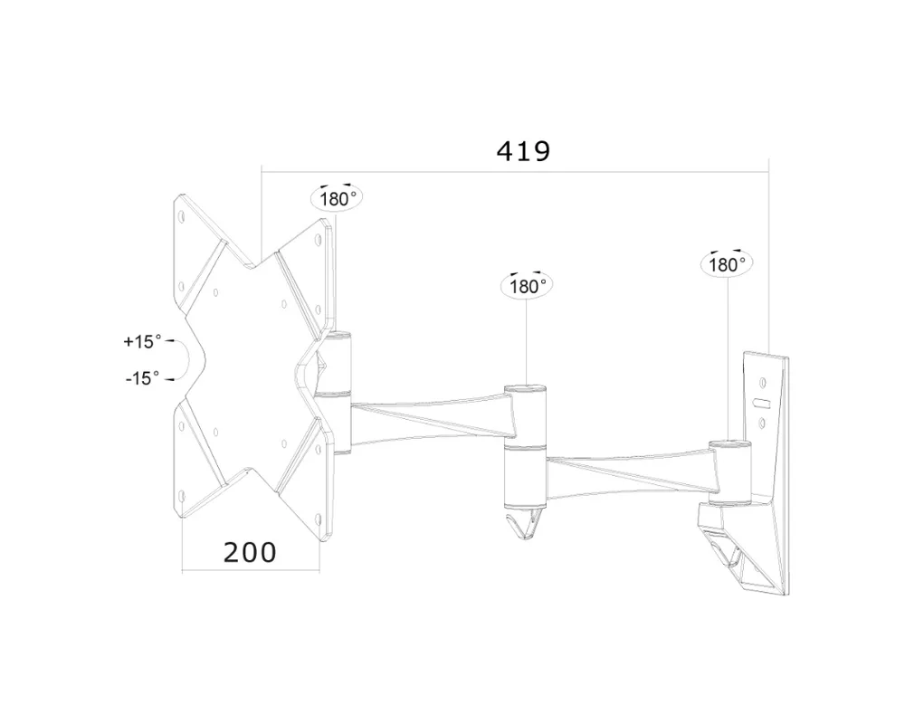 Стойка Neomounts Flat Screen Wall Mount (3 pivots & tiltable) 8