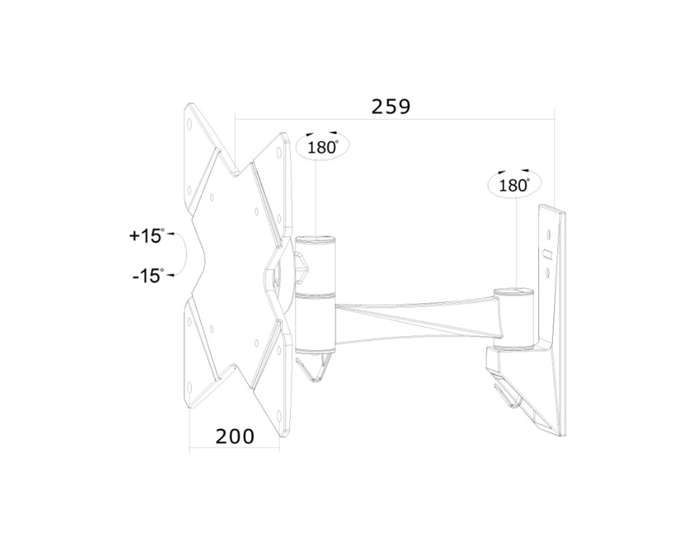 Стойка Neomounts Flat Screen Wall Mount (2 pivots & tiltable) 8