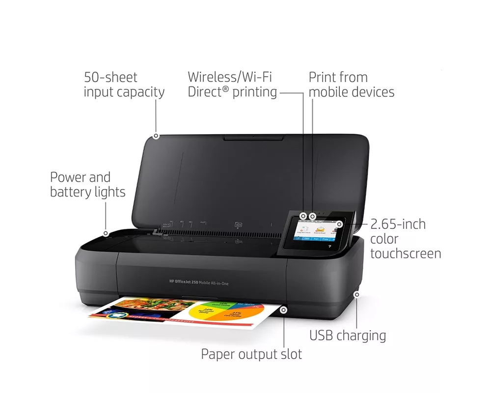 Мултифункционално у-во HP OfficeJet 250 Mobile AiO Printer 2
