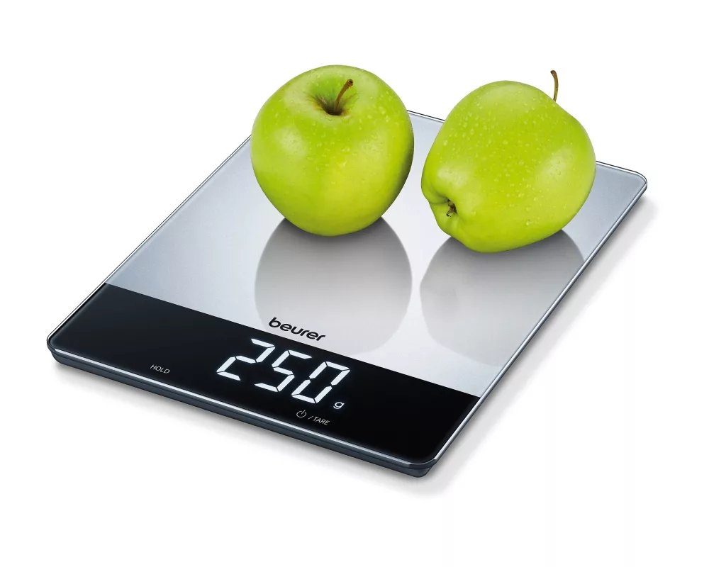 Смарт кантар Beurer KS 34 XL kitchen scale; Stainless steel weighing surface; Magic LED; 15 kg / 1 g 7