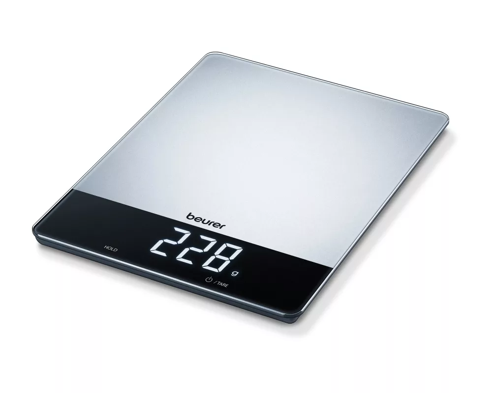 Смарт кантар Beurer KS 34 XL kitchen scale; Stainless steel weighing surface; Magic LED; 15 kg / 1 g 3